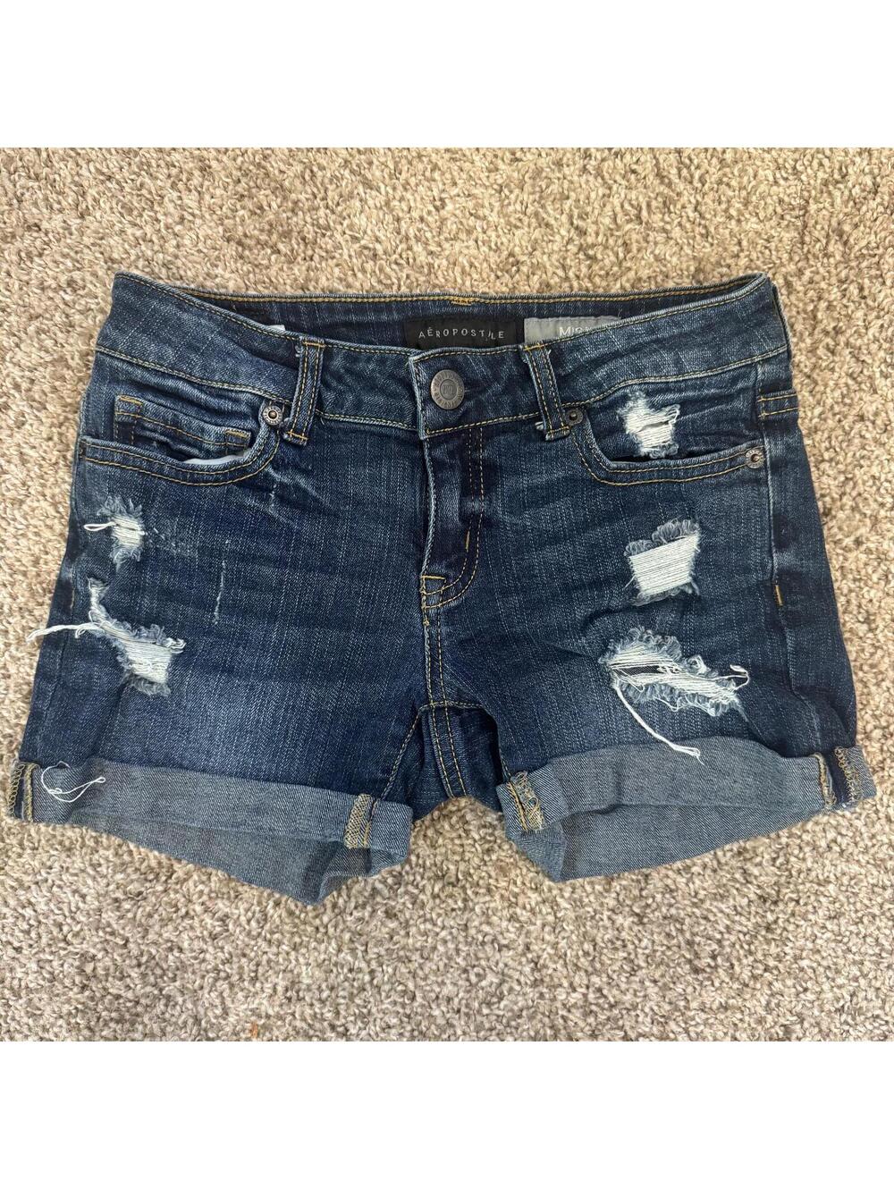 Aeropostale Midi Denim Shorts Size 00